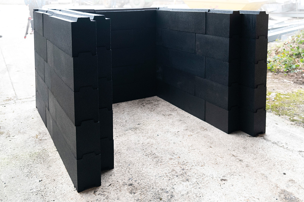 Ballistic blocks deployed in a defensive fortification