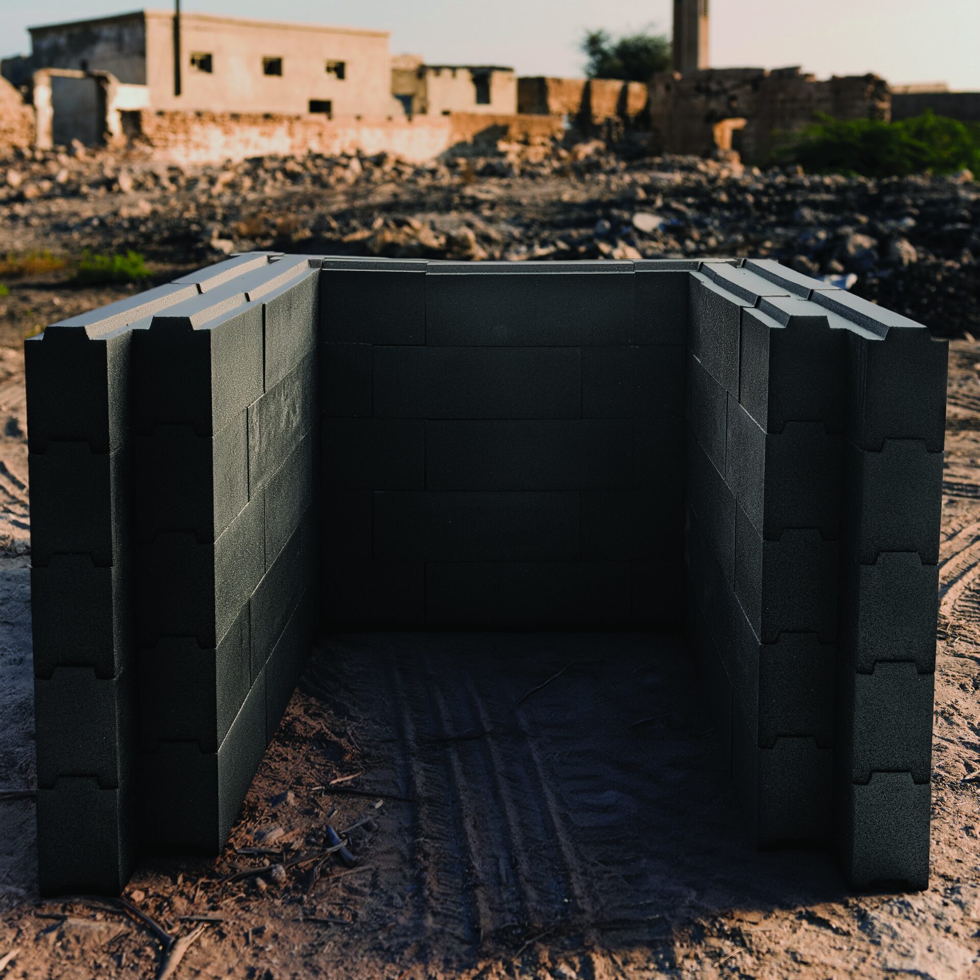 Sangar ballistic block barrier system